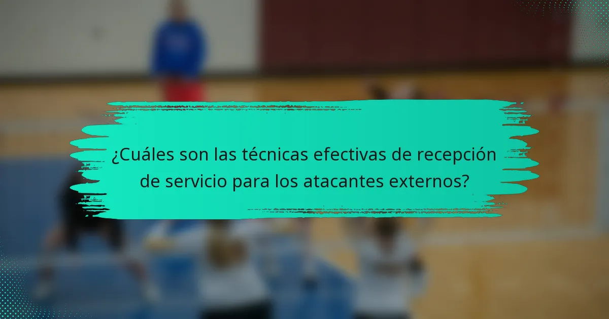 ¿Cuáles son las técnicas efectivas de recepción de servicio para los atacantes externos?